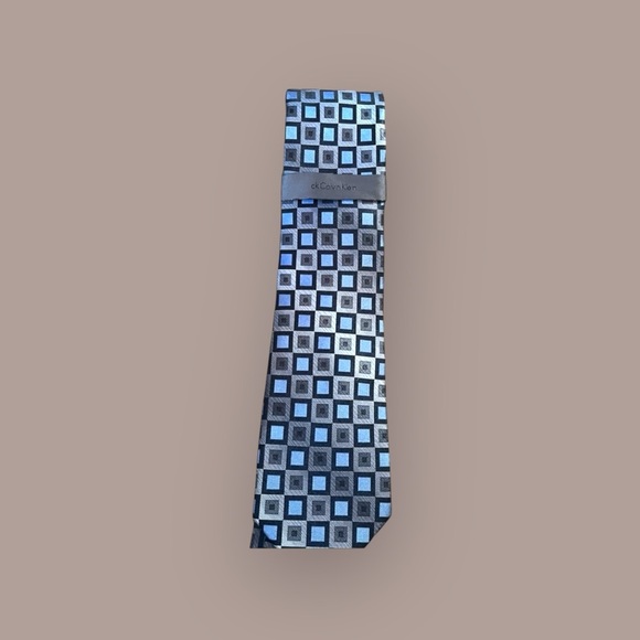 Calvin Klein Men's Tie ~ BLUE ~ Jared Neat Geometric NEW MSRP‎ $59.50 - Picture 1 of 4